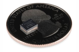 pcb component on a quarter